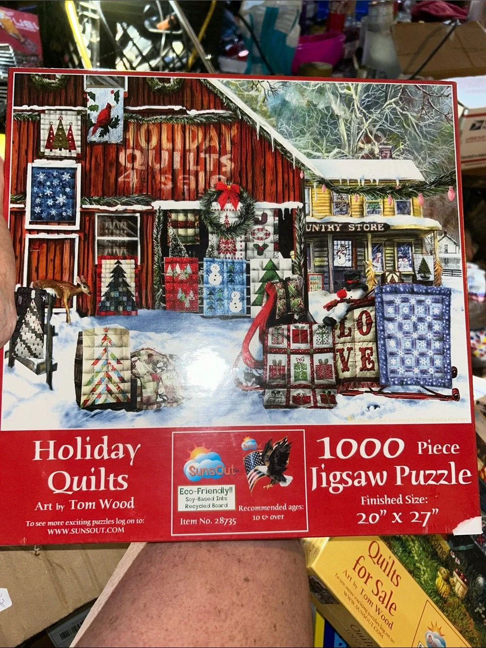 Holiday Quilts 1000-Piece Jigsaw Puzzle - Red